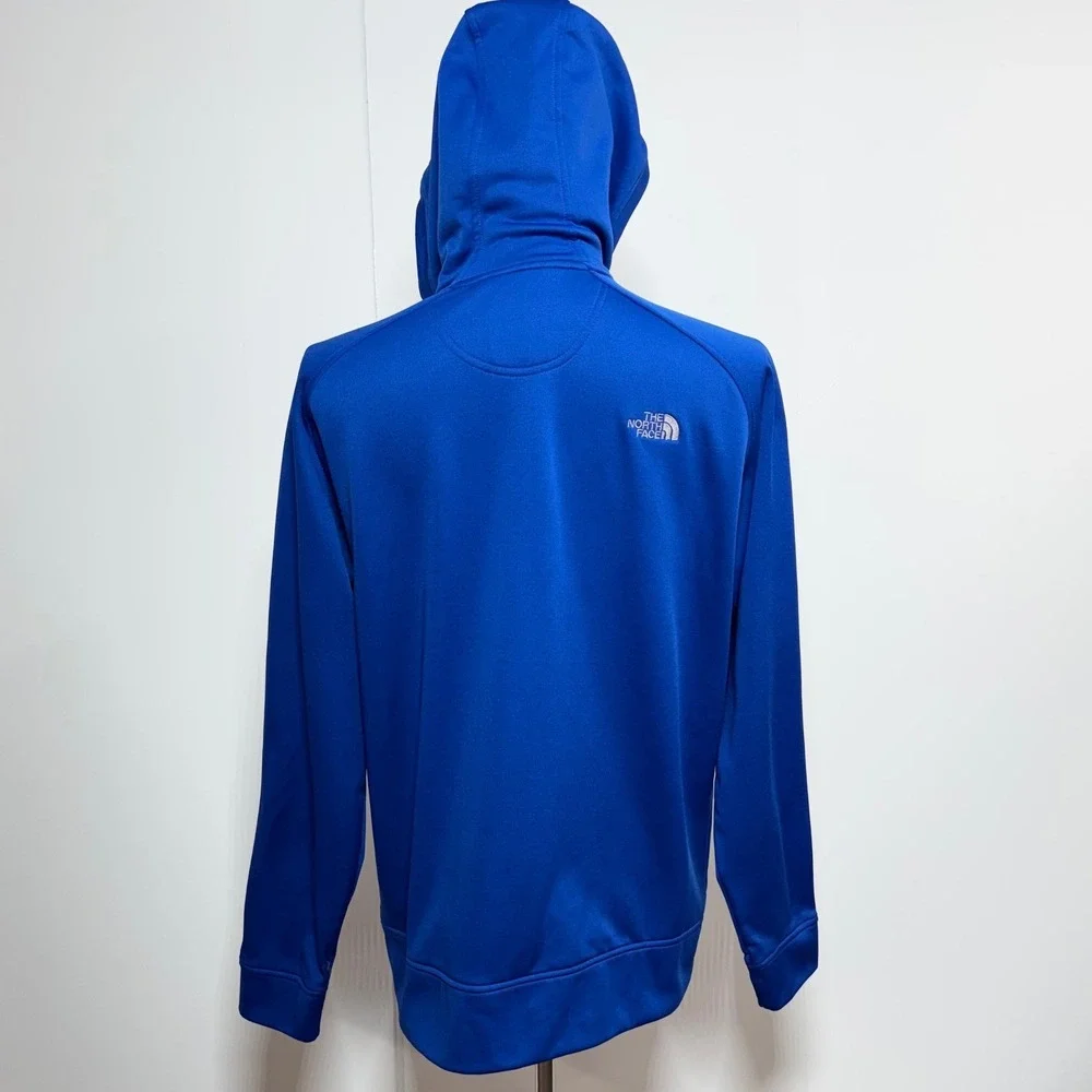 The North Face Hoodie Mens Large‎ Blue Full Zip Fleece Jacket T201